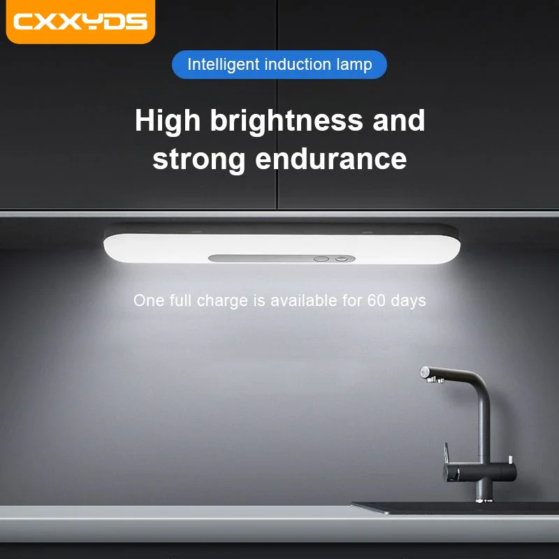 

LED Body Induction Light Intelligent Magnetic Absorption Self-adhesive Small Night Light Strip rechargeable wardrobe cabinet lig