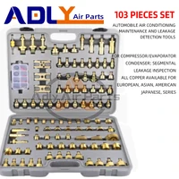 Car Air Condition Universal Leak Test Adapter Leak Detection Repair Kit Leak Detector For Europe America Asia Car Fit Auto parts