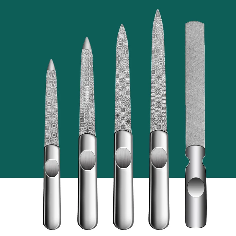 1 stücke Nagel Datei Edelstahl Professionelle Peeling Doppel Seiten Schleifpapier Für Professionelle Finger Kappe Nagel Pflege Werkzeuge – Detail 1