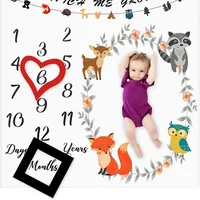 Felt Frame Newborn Baby Growth Milestone Blanket Photography Props Frame Photo Frame Accessories 6