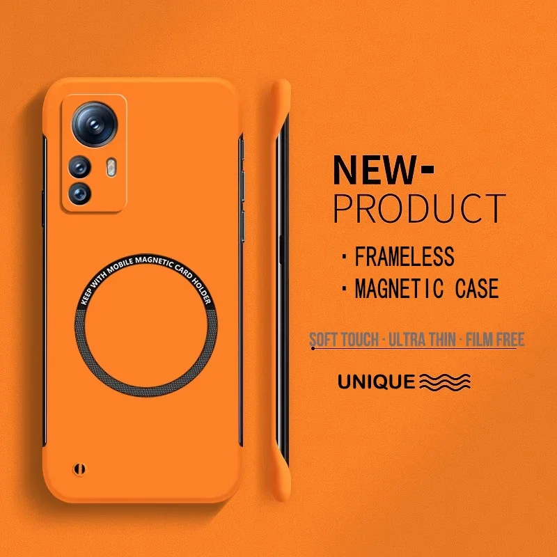 Ultra Thin Frameless Magnetic Charging Phone Case - Candy Color Matte Shockproof Cover