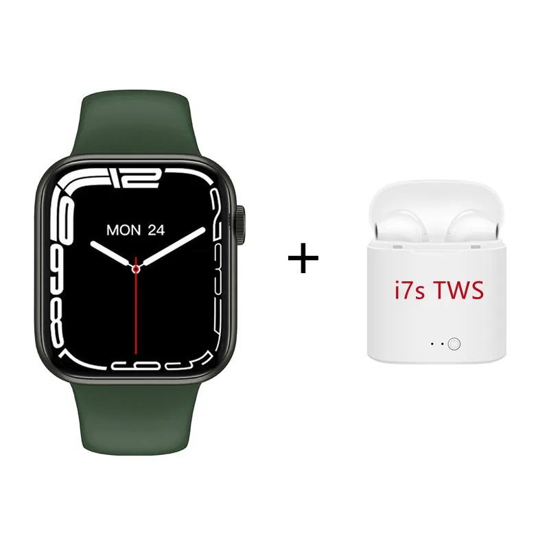 HW37 Series 7 Smart Watch Language Call Blood Sugar Monitoring Caller Information Reminder Music Sports Watch PK W27 Iwo 13 W37 