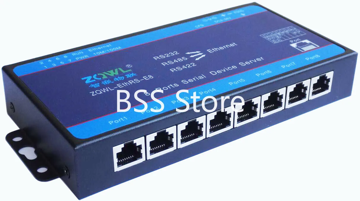 

8 Serial Server RS232 RS485 RS422 Serial Port to Network Modbus TCP/RTU module sensor