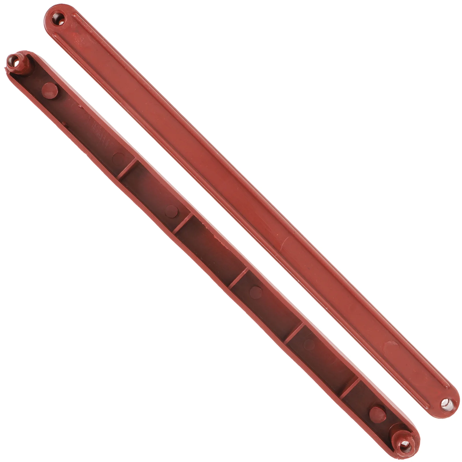 2 Pcs Brown Drawer Rails Bottom Mount Slides Cabinet Guides Furniture Tracks Durable Materials Strong Build Easy Installation