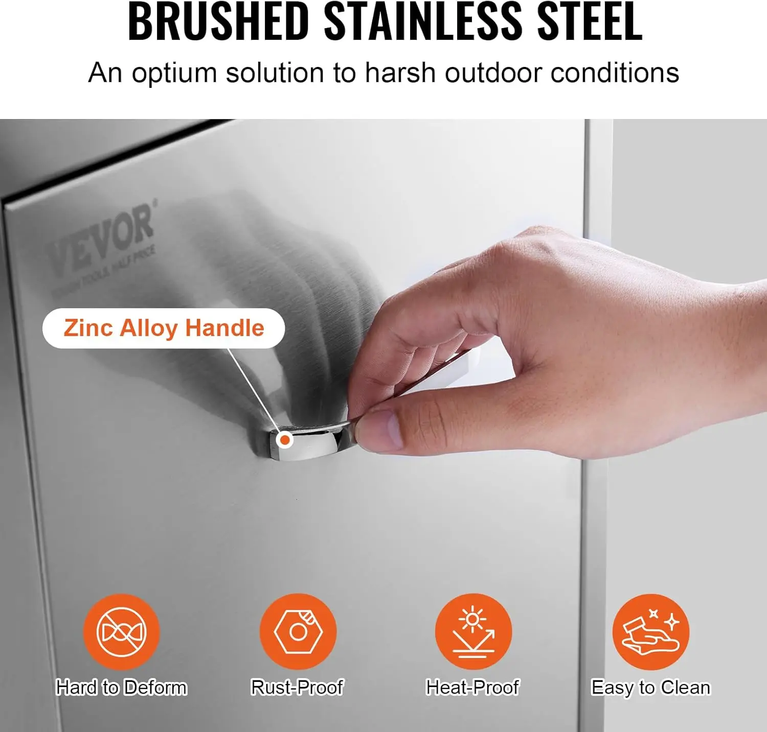 Pull Out Trash Drawer 13.4"W x 25.7"H x 19.6"D Lower Sliding Rails Stainless Steel Roll Out Trash Bin Pull Out Tray Outdoor Kitc 6