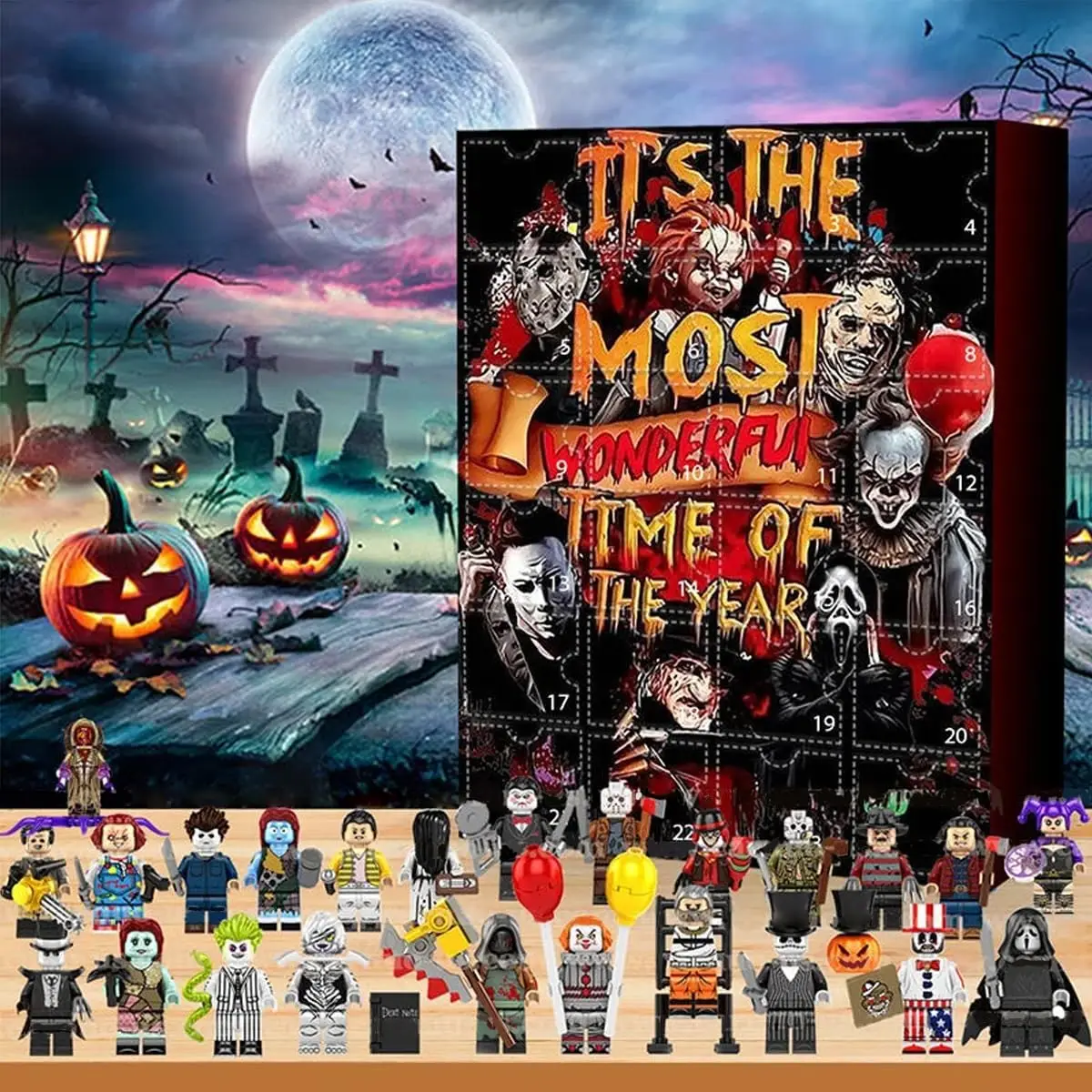Description Picture 2 of itemAdvent Calendar 2024,Halloween Horror Movie Characters Advent Calendar,Nightmare Before Christmas Advent Calendar 24Pcs Doll