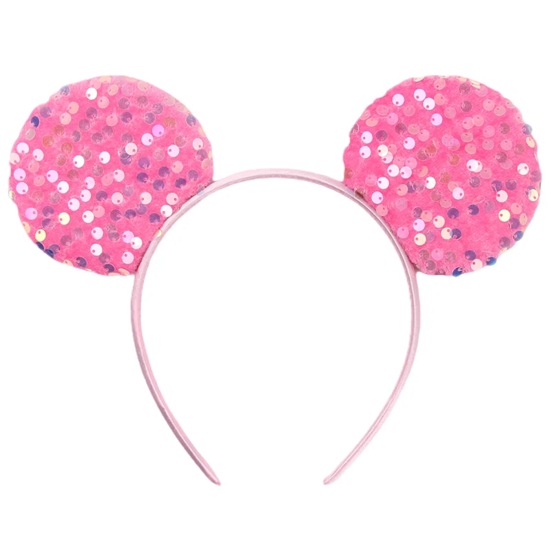 Neue Pailletten-Mausohren-Haarreifen für Mädchen und Frauen, glitzernde Pailletten, 5" Schleifen-Haarbänder, Festival-Party-DIY-Haaraccessoires für Damen – Detail 22