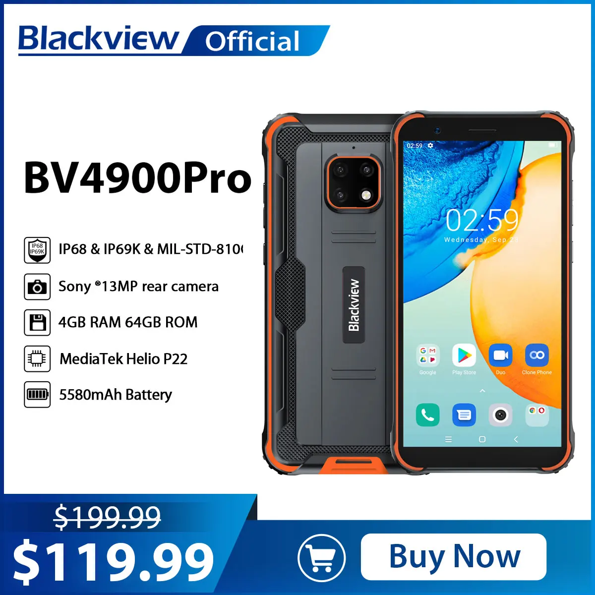 ダイゾー ナチュラル 【即発送】Blackview BV4900 スマホ SIMフリー