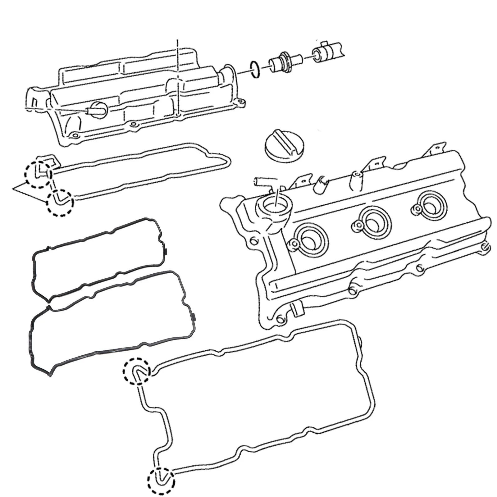 2pcs Car Engine Valve Cover Gasket Accessories For Nissan Frontier 4.0L Maxima 3.5L Infiniti I35 3.5L V6 DOHC 2005-2014 VS50608R