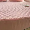 Pink Round Fitted Sheet Thick Cotton Quilting Romantic Round Bed Sheet Bedding Set Mattress Cover Family Home Themed Hotel #/ 5