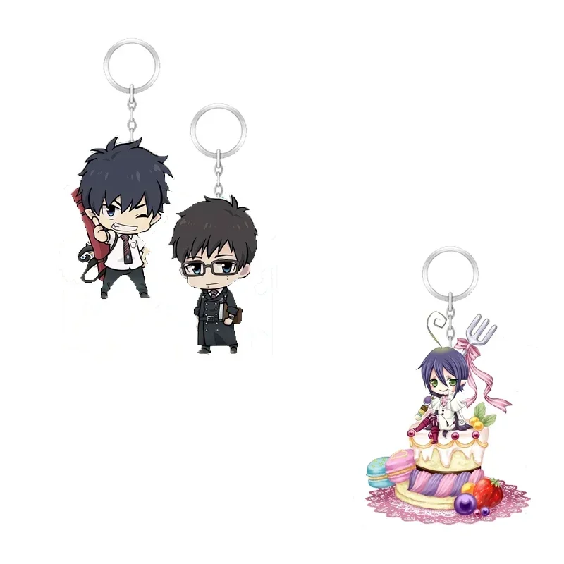 Anime Sleutelhanger Okumura Rin Okumura Yukio Acryl Sleutelhanger Riem Figuur Opknoping Accessoires 6Cm