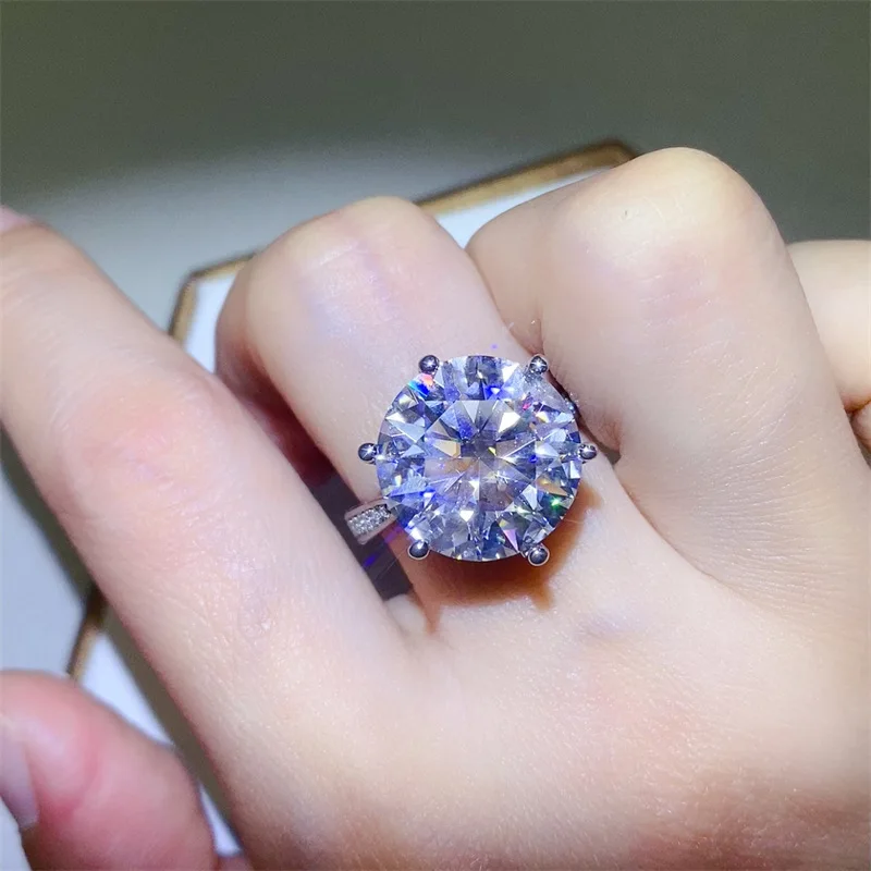 女性用モアッサナイトリング,925スターリングシルバー,ラボ