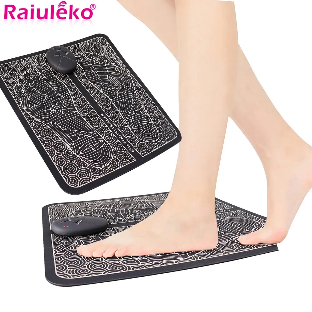 

Tens Electric EMS Foot Massager Pad Foldable Massage Mat Muscle Stimulation Improve Blood Circulation Relief Pain Relax Feet