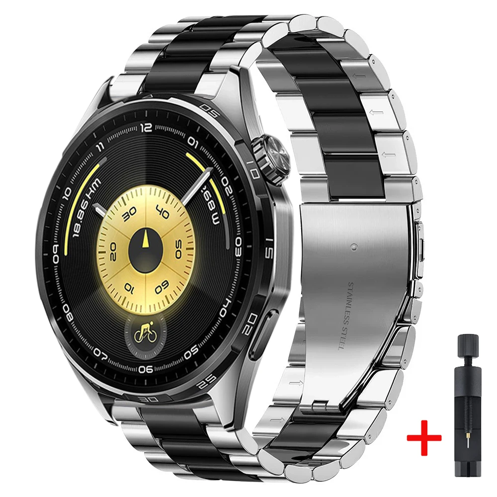 Elegant 22mm Metal Strap - Fashion Wristband