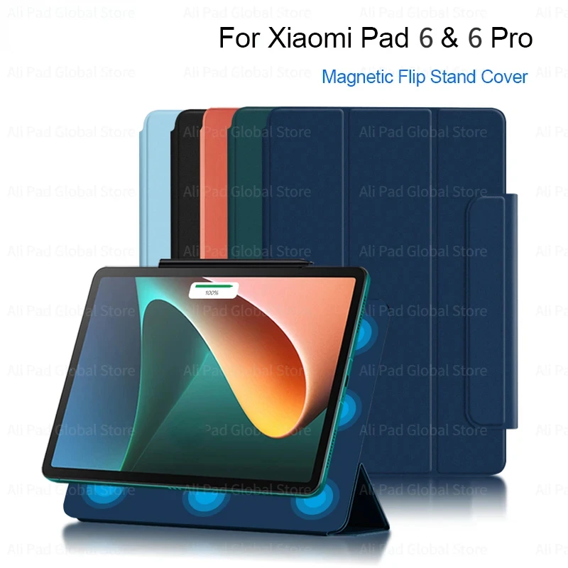 

Magnetic Case For Xiaomi Pad 5 Pro Tablet Case 11" 2021 Mi Pad 5 MiPad5 Pro PU Leather Folding Stand With Auto Wake UP