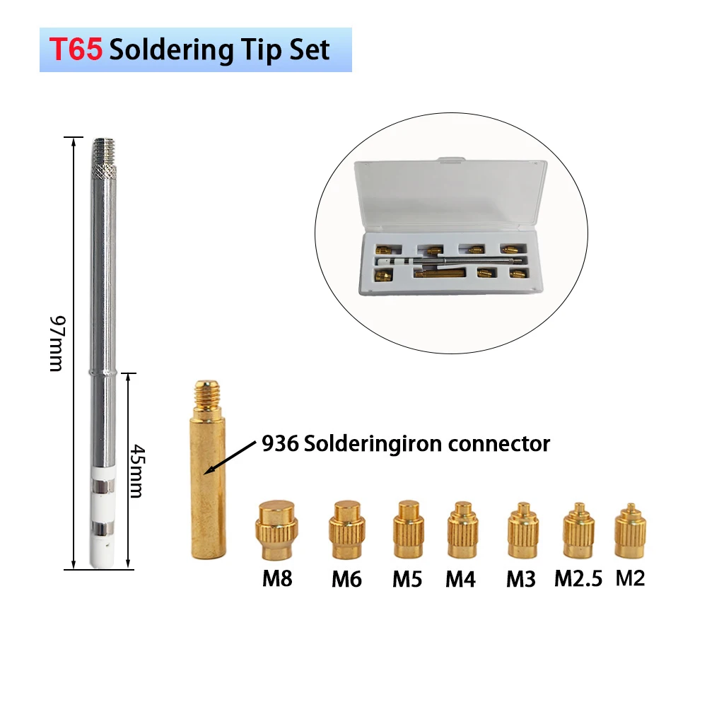 TS/T65 Heat Insert Nut kit 3D threaded hole Implanted Hot Melt Brass Nut Pressur