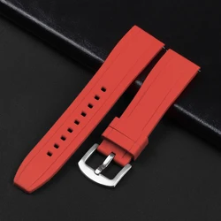Universal Waterproof Silicone Watchband - Quick Release, Sport Soft Wristband, 20mm/22mm - 22mm (Red)
