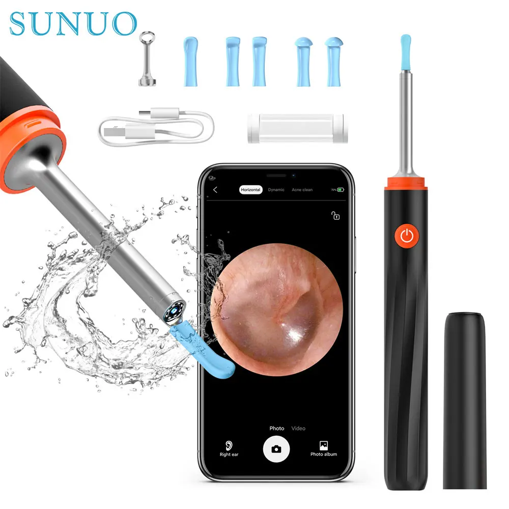 Ear Wax Removal Tool Camera Smart Visual Ear Cleaner 1080P FHD