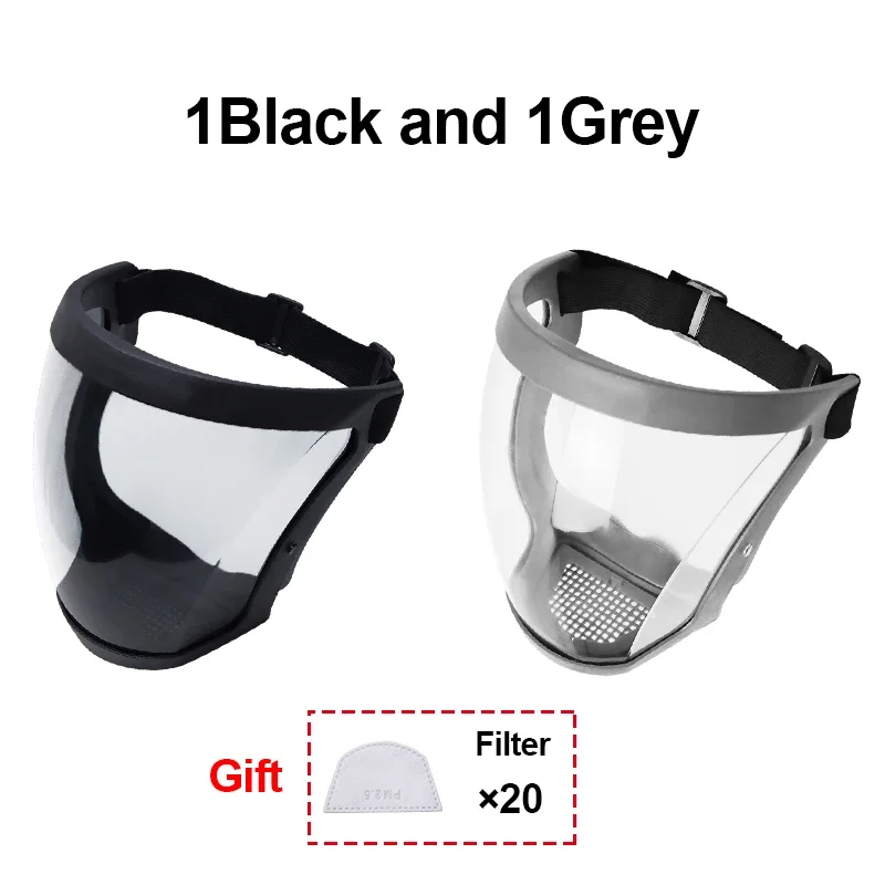 Clear Protective Face Shield - Transparent Mask