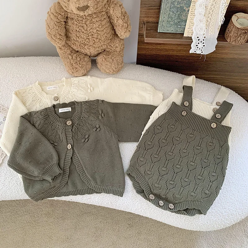 Baby Girls Knit Sweater Bodysuit Outfit