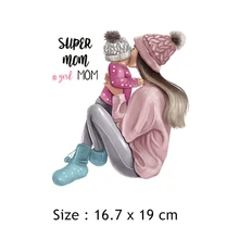  Parent-child Heat Transfer Patches For Clothes Iron On Stickers Heat Transfer Thermal DIY T Shirts Washable cute Print Applique 