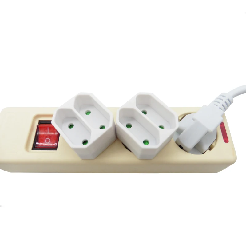 European Type Conversion Plug 1 TO 2 Way EU Standard Power Adapter Socket 16A Travel Plugs AC 250V With switch control