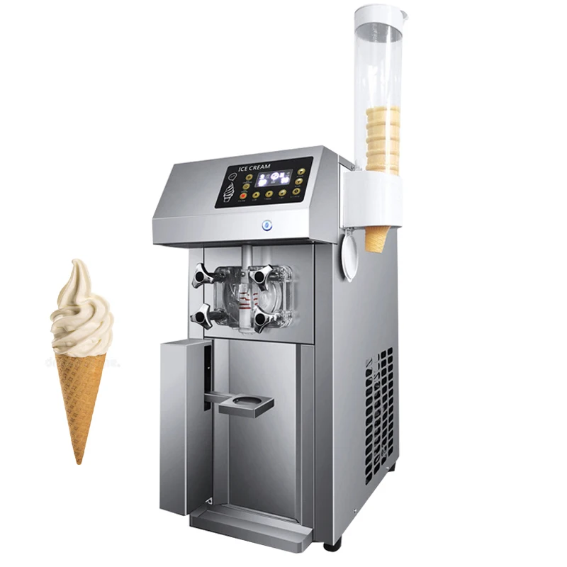 

Automatic Soft Ice Cream Machine Commercial Desktop Ice Cream Maker Sweet Cone Ice Cream Making Machine Freezing Equipment