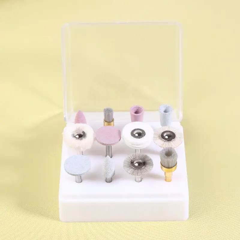 12개 업그레이드된 실리콘 및 브러시 연마 헤드 혼합 연마 세트 - 연마 페이스트로 고광택 연마 효과를 달성