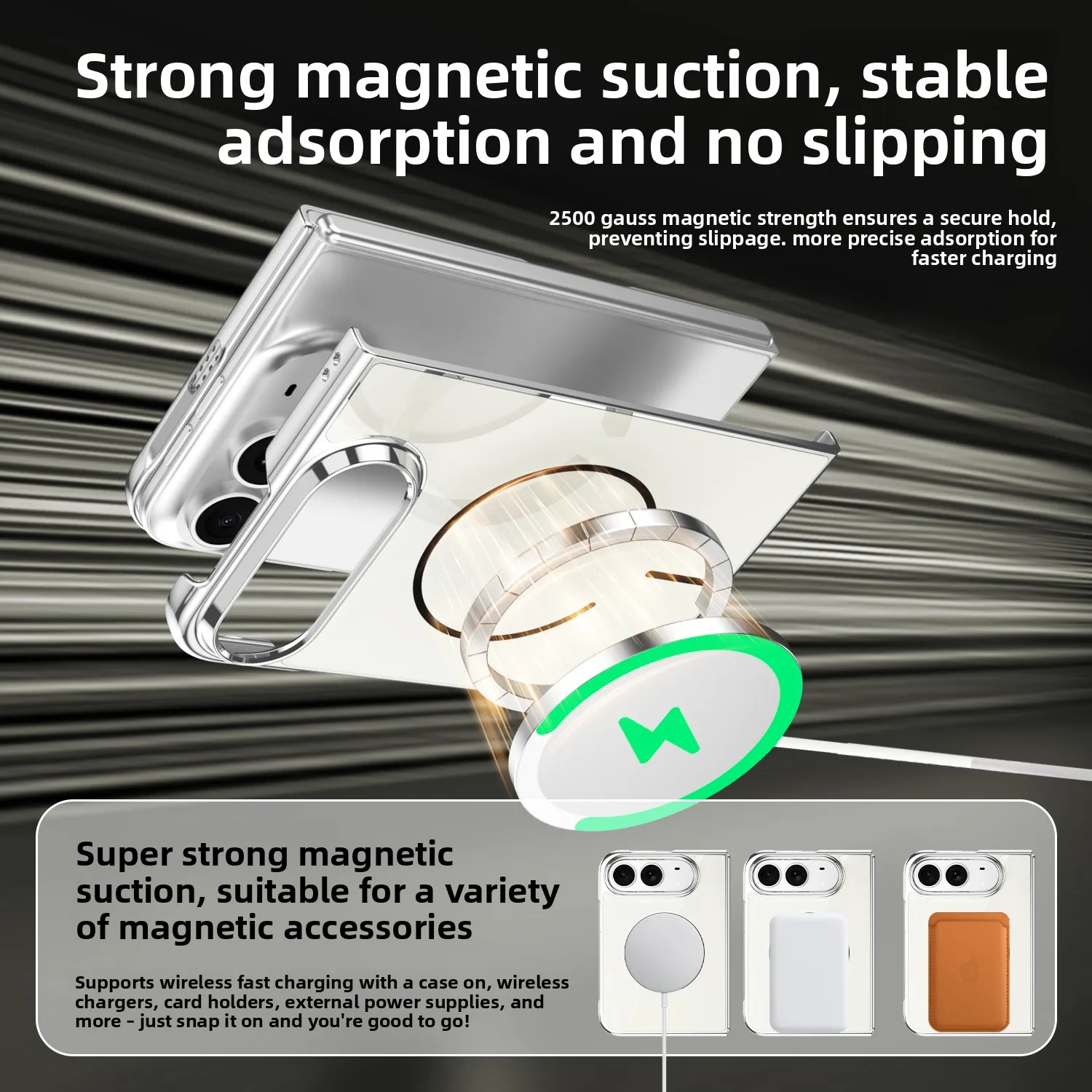 Magnetic Electroplating Integrated Case with Lens Protection - Anti-Scratch and Shockproof Back Cover