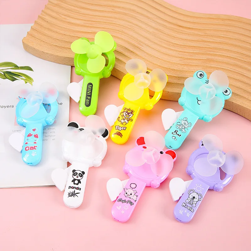 10Pcs Mini Cartoon Summer Portable Hand Pressure Fan for Kids Adult Birthday Gifts Party Favors Goodie Bag Toys Pinata Fillers party toys toy gift filler folding hand fan