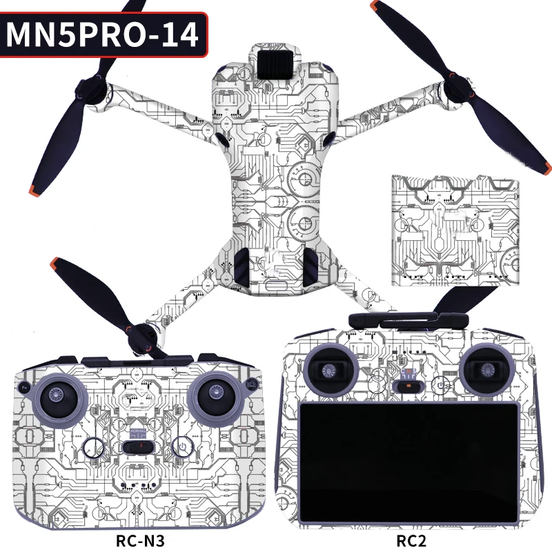 Geschikt voor DJI Mini 5 Pro fluorescerende decoratieve stickerkit