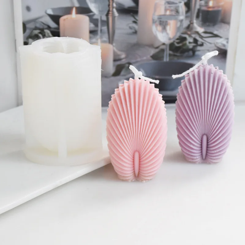 

3D Double Peanut Screen Silicone Mold DIY Striped Vase Lamp Candle Soap Making Baking Resin Mould Home Decoration Wedding Gifts