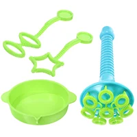 Big Bubble Wands Set 8 Hole Bubble Blower Set Creative Trumpet Shaped Bubble Maker with Tray Summer Party Favors Outdoor Toys 1