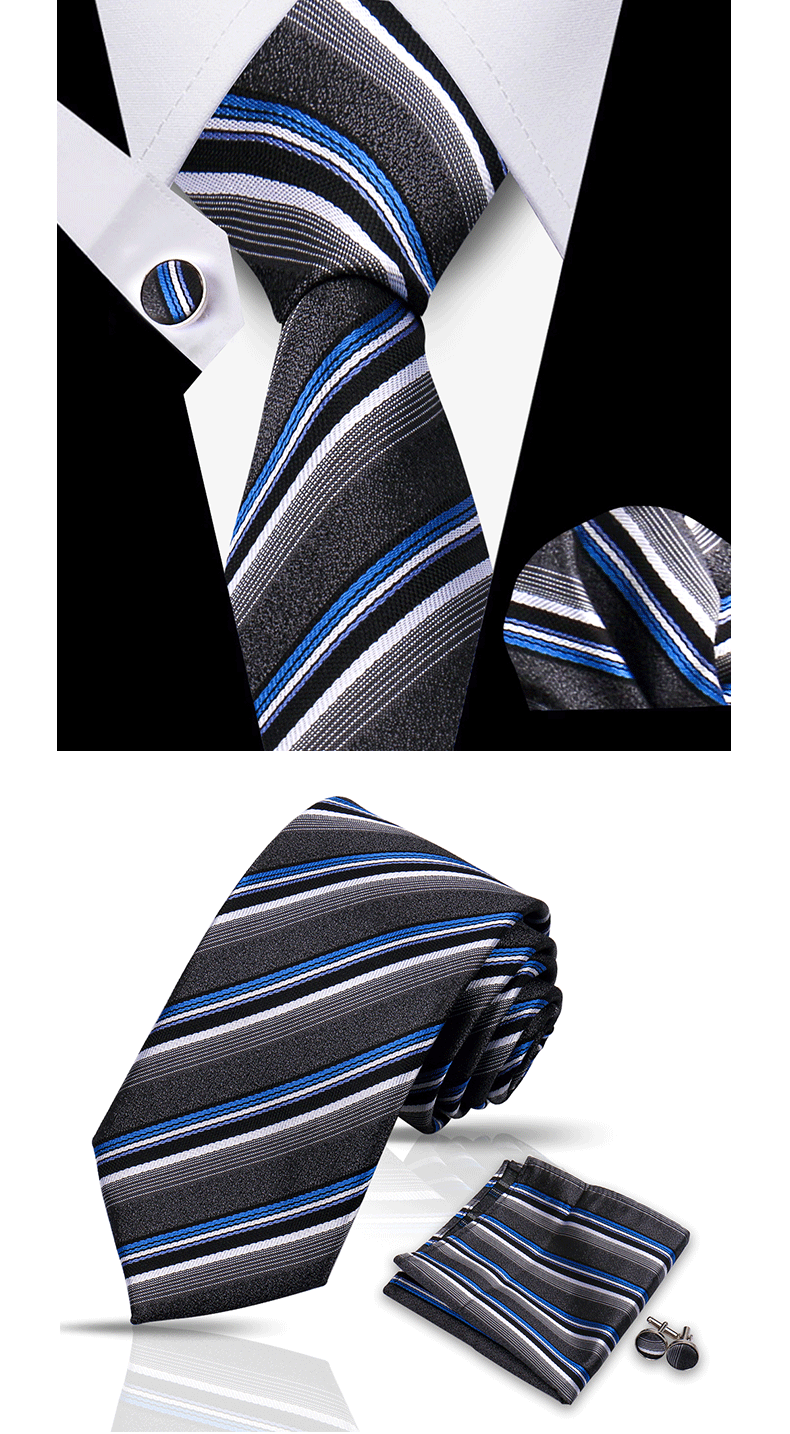 Krawatte für Männer, klassisch, kariert, Taschentücher, rote Krawatte, Manschettenknöpfe für Männer, Bluse, Business, Hochzeit, Accessoires, Damen, Kragen, Mann, Geschenk – Detail 31