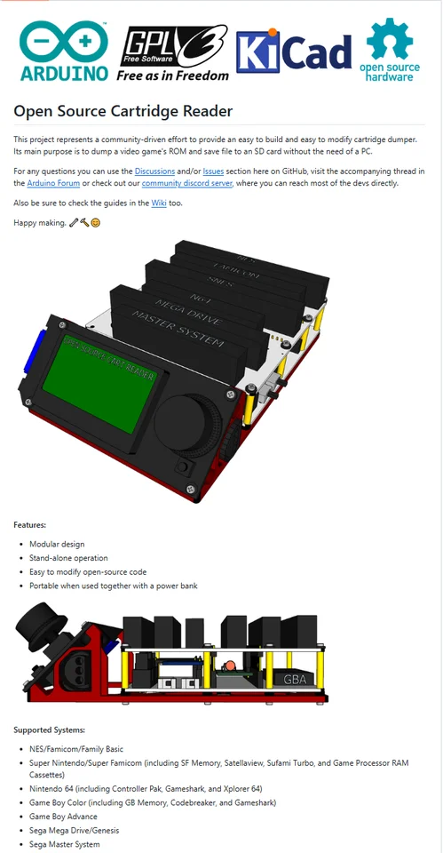 Sanni Cart Reader V5 DIY Kit – Retro Game Cartridge Dumper & ROM