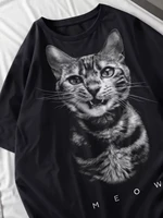 Doberman T-Shirts Women Dog Print Tops Summer O-Neck Oversize T Shirts Casual Soft Short Sleeve Tees Street Woman Clothes 2