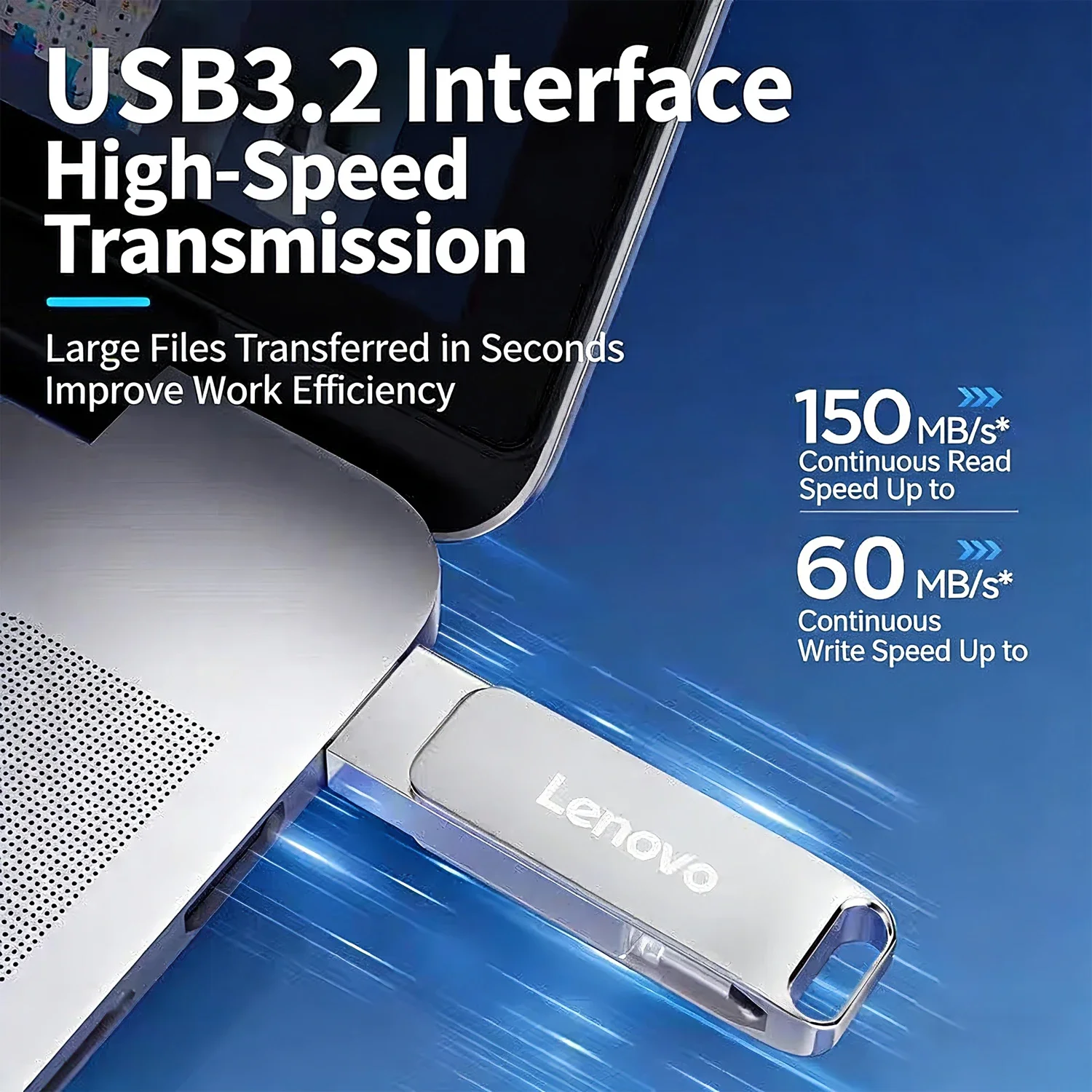 레노버 USB3.2 OTG 펜 드라이브 고속 타입-C 플래시 디스크 실제 용량 64TB 16TB 8TB 4TB 메탈 펜드라이브 휴대폰 컴퓨터용