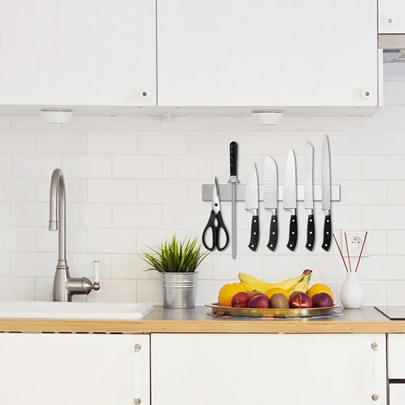 Leeph Soporte magnético para cuchillos para pared, tante para cuchillos con tira magnética multiusos de acero inoxidable, organizador de utensilios de cocina - AliExprs 15