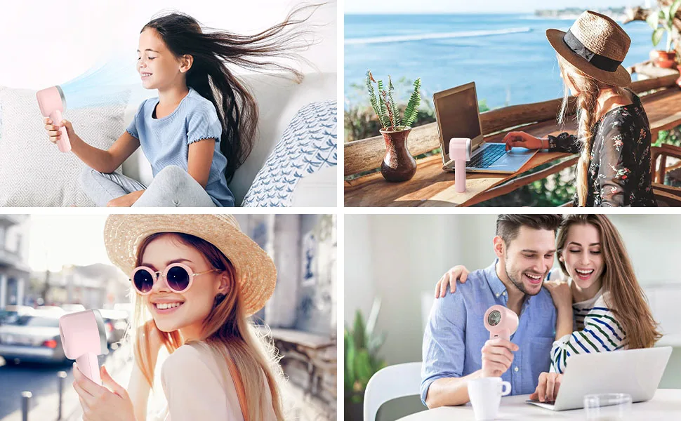 Portable Handheld Turbo Fan 3600MAH Wind Speeds Adjustable Mini Personal Fan Battery Operated Electric Eyelash Fan 5 S9ebce3dde8c844edaffbd757b939f78em