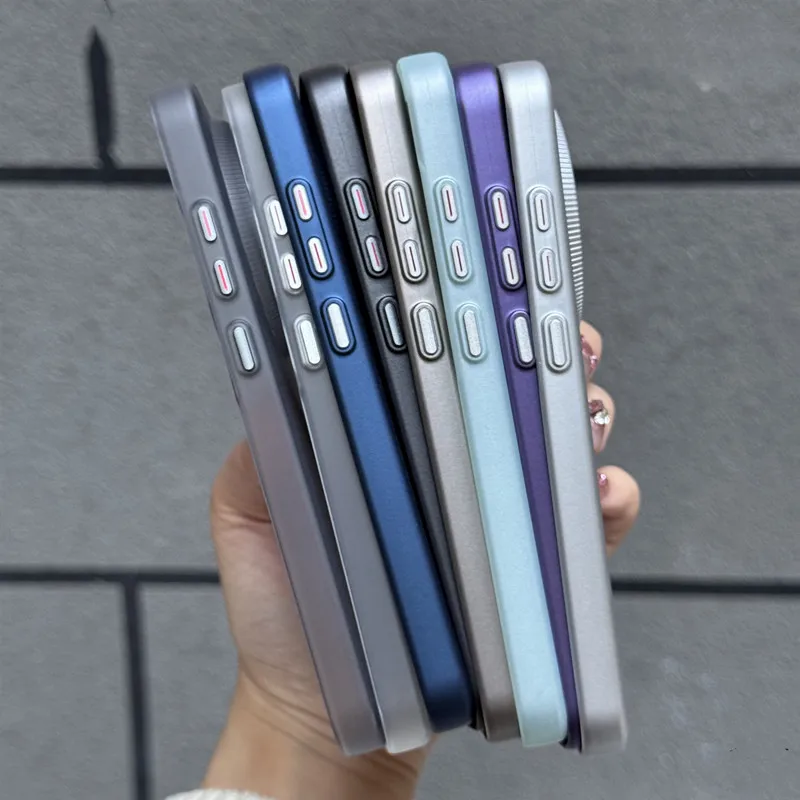 Titanium Glossy Corrugated Stripe Anti-Fingerprint Slim Back Case Cover