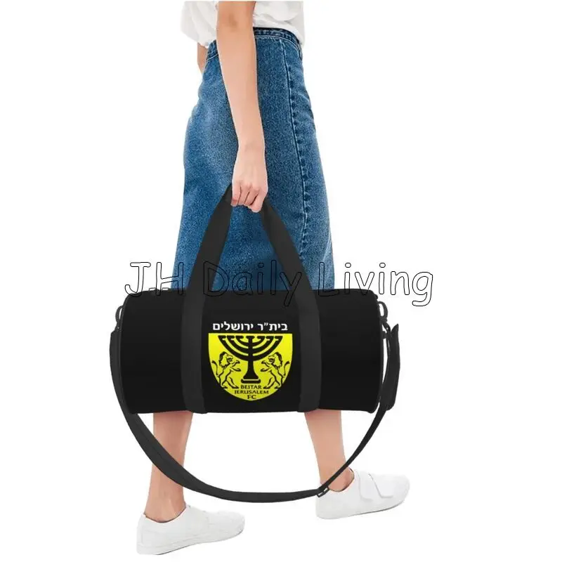 Beitar Jerusalem FC Print Travel Duffel Bag Weekender Overnight Bags Portable Waterproof Luggage Tote Bag for Yoga Gym Sports
