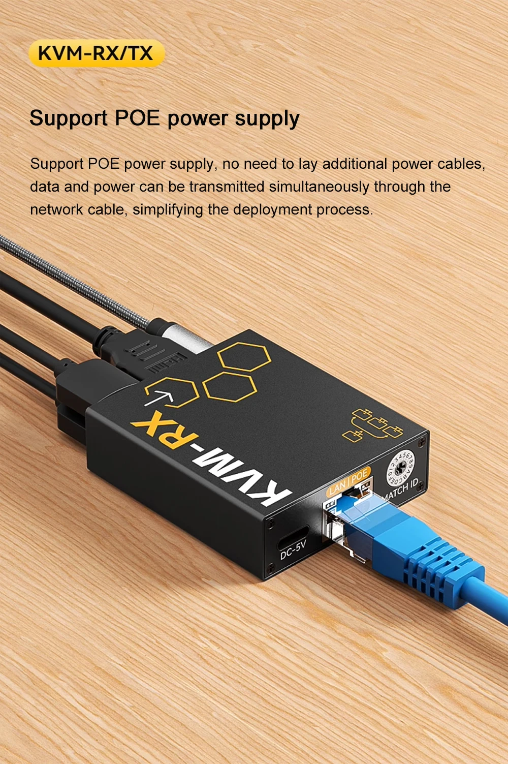 Link Pi KVM-TX/RX HDMI Network Cable Extender Audio Video To RJ45 Network Port K