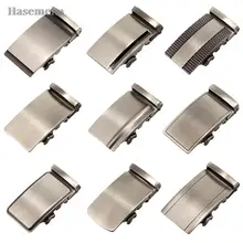 

2021 Men's Simple Metal Color High Quality Alloy Ratchet Buckle Comfortable Click Automatic Buckle Metal Wire Drawing Process