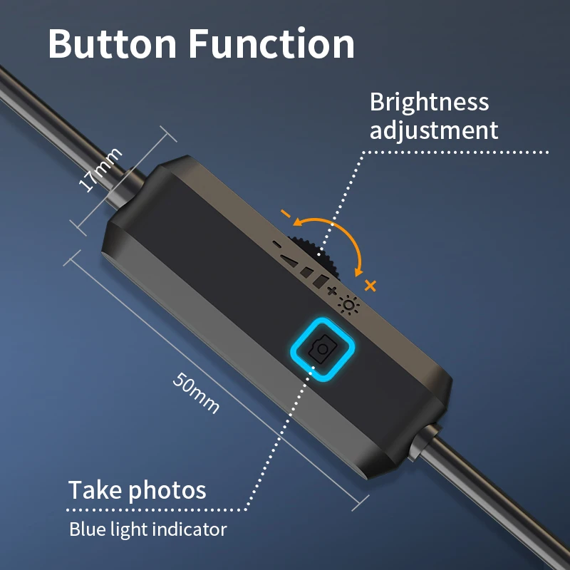 New USB Endoscope for OTG Android Phone 8mm Borescope Inspection Snake Camera IP67 Waterproof with 6 LED Lights For Type C 6