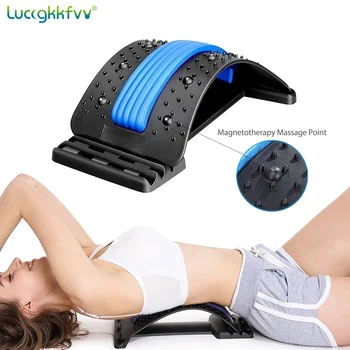 Back Stretcher Magnetotherapy Massage Tools Stretch Fitness Lumbar Support Relaxation Spine Pain Relief 1