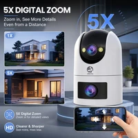 Caméra IP Jooan 4K 8MP à double objectif et double écran, caméra PTZ Wifi extérieure, suivi automatique, caméra CCTV, audio et vidéo, surveillance intérieure 3