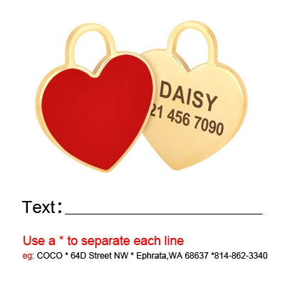 Free Engraved Cat & Dog ID Tag – Personalized Heart Name Pendant Collar Charm