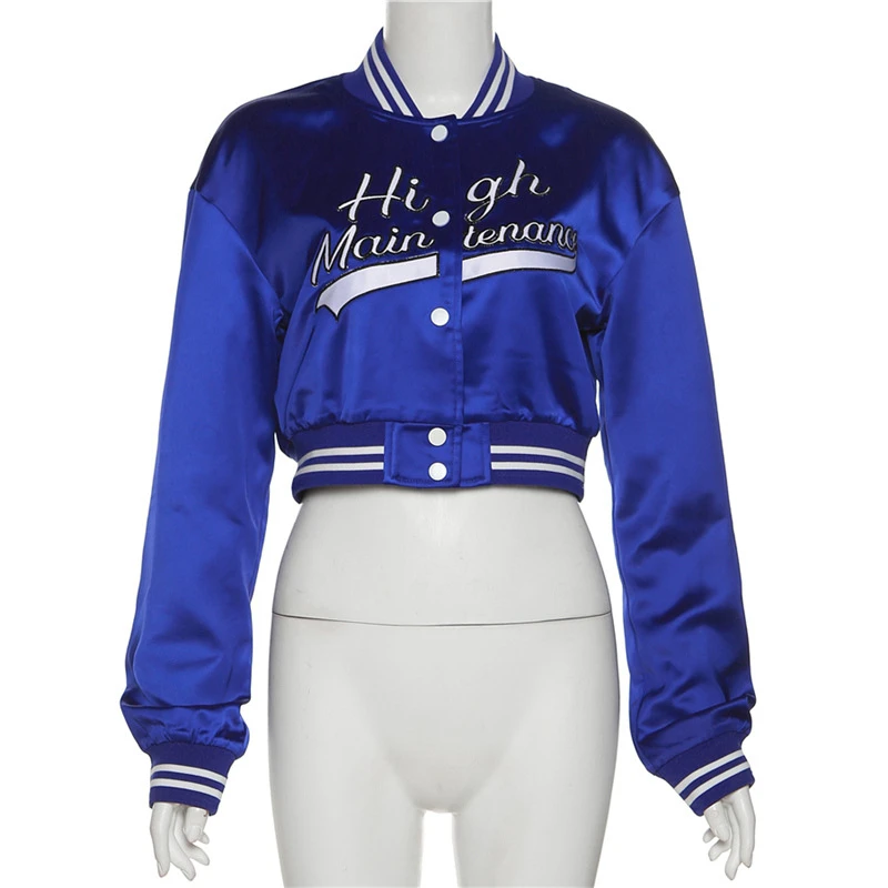 Girls Fashion Letter Embroidered Snap Button Varsity Jacket, Versatile Baseball  Jackets With Pocket - Temu