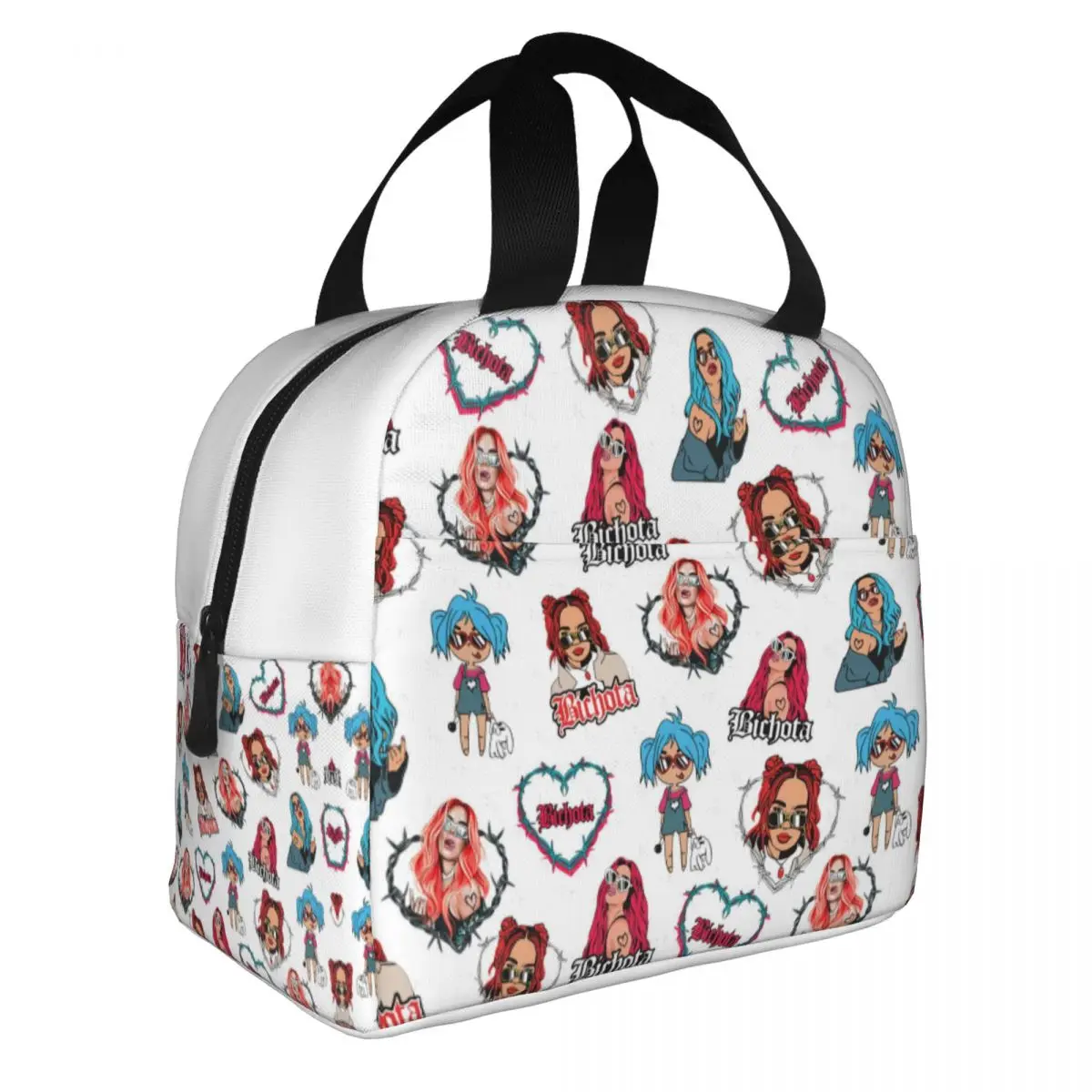 

Karol G Bichota Insulated Lunch Bag Large Lunch Container Cooler Bag Tote Lunch Box School Travel Food Storage Bags