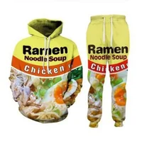 New Men/Womens Ramen Noodle Soup Funny 3D Print Fashion Tracksuits Crewneck Hip Hop Sweatshirt and Pants + Hoodies TZ02 1